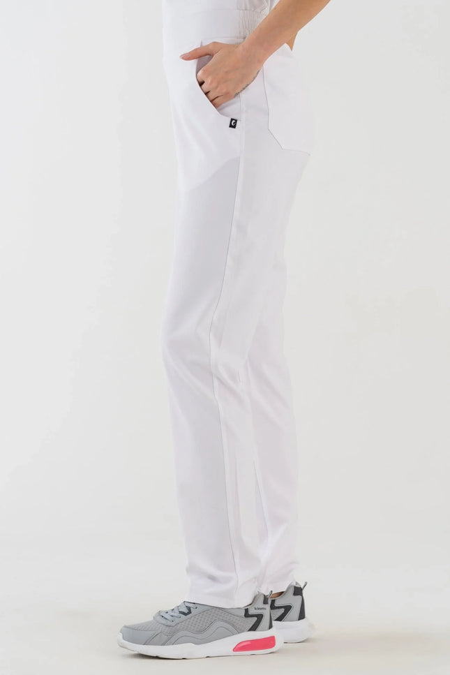 Comfy Master - İlay Beyaz Kadın Medikal Üniforma Tek Alt - Comfy Master Outlet