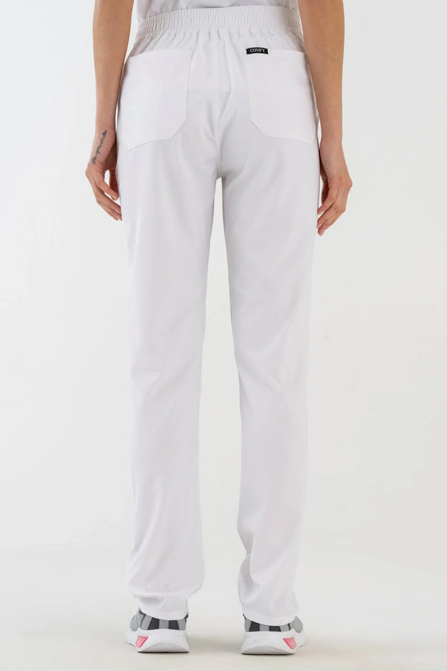 Comfy Master - İlay Beyaz Kadın Medikal Üniforma Tek Alt - Comfy Master Outlet
