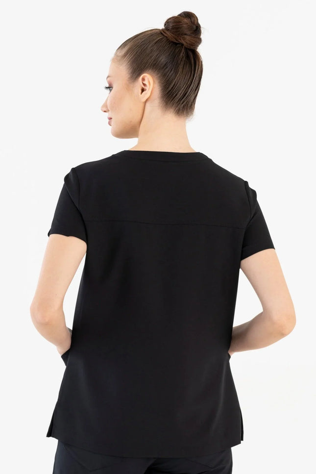 Comfy Master – Victoria Siyah Kadın Medikal Üniforma Tek Üst - Comfy Master Outlet