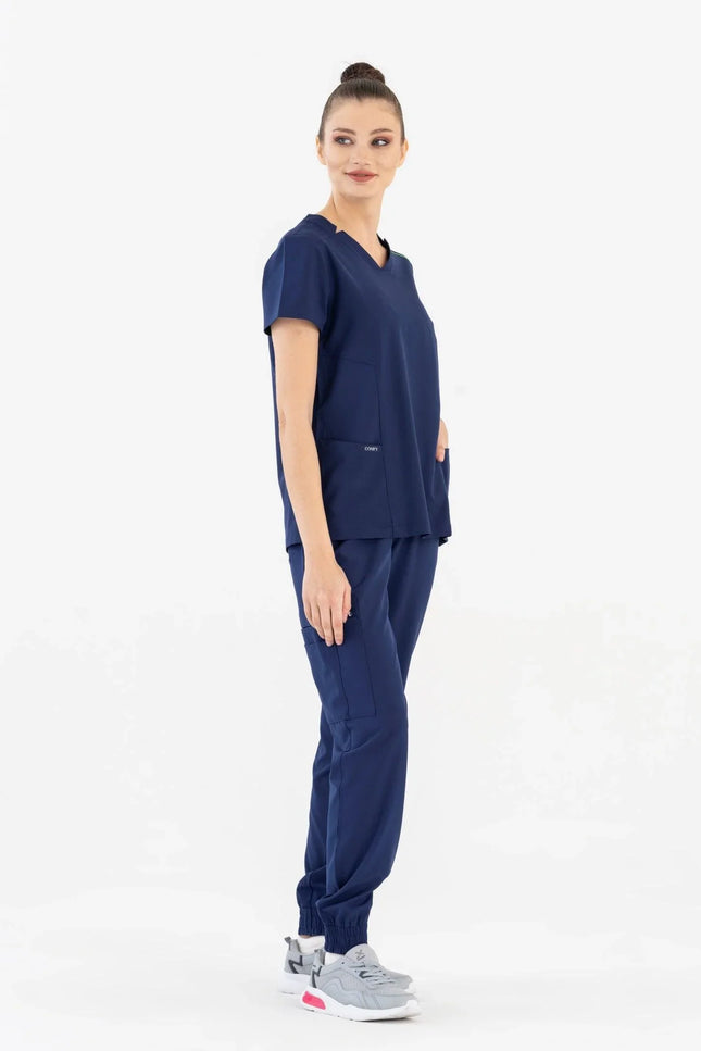 Comfy Master – Victoria Lacivert Kadın Medikal Üniforma Tek Üst - Comfy Master Outlet