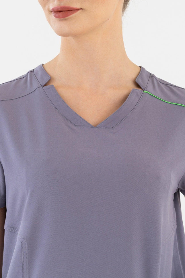 Comfy Master – Victoria Gri Kadın Medikal Üniforma Tek Üst - Comfy Master Outlet