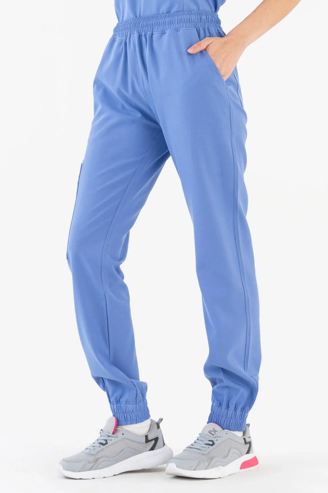 Comfy Master – Sierra Açık Mavi Kadın Kargo Jogger Medikal Üniforma Tek Alt - Comfy Master Outlet