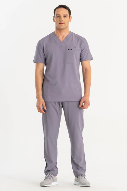 Comfy Master - Astra Erkek Gri Erkek Medikal Üniforma Tek Üst - Comfy Master Outlet
