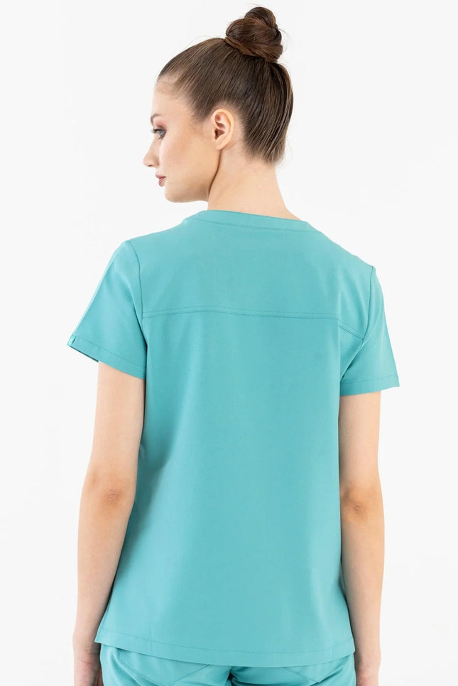 Comfy Master – Victoria Turkuaz Kadın Medikal Üniforma Tek Üst - Comfy Master Outlet