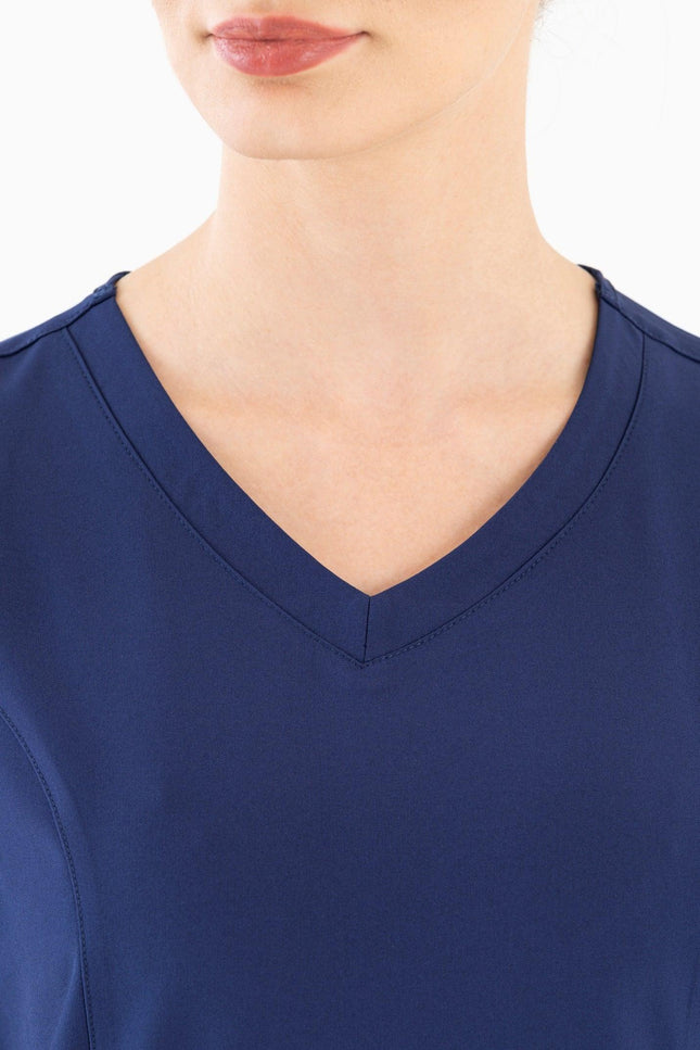Comfy Master – Lui Lacivert Kadın Damla Yaka Medikal Üniforma Tek Üst - Comfy Master Outlet