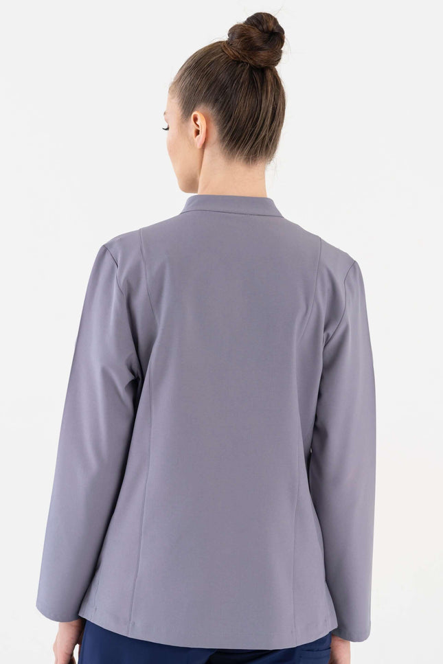 COMFY MASTER AUDREY KADIN MEDİKAL FERMUARLI CEKET - GRİ - Comfy Master Outlet