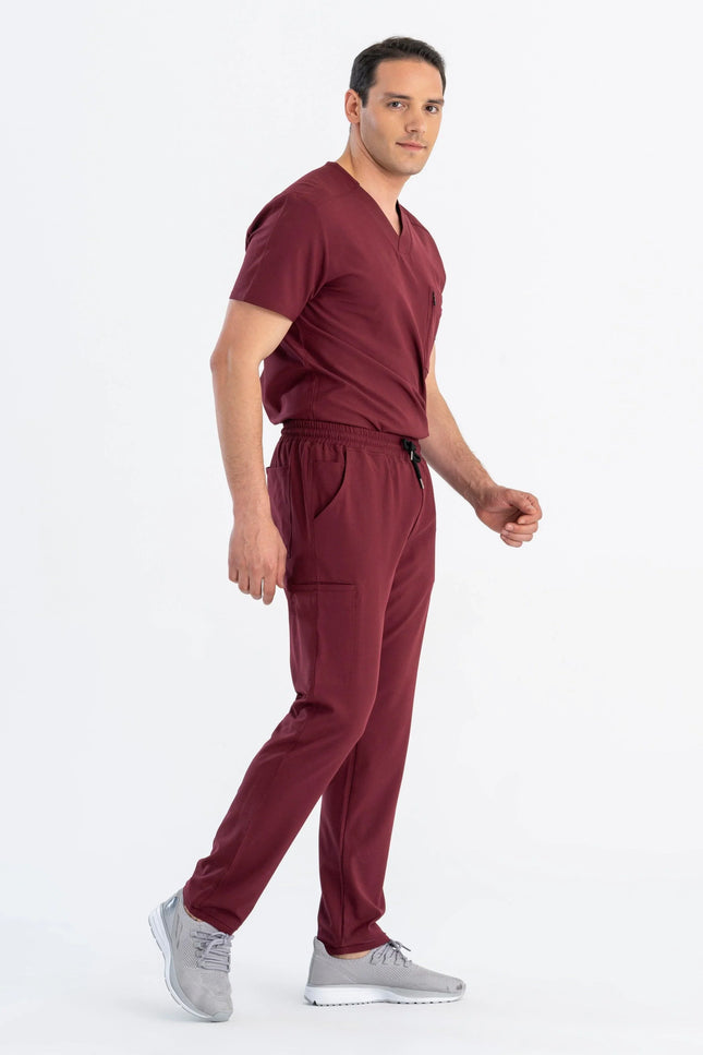 Comfy Master - Astra Erkek Bordo Erkek Medikal Üniforma Tek Üst - Comfy Master Outlet