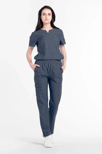 Comfy Master - Harmony Antrasit Kadın Kargo Medikal Üniforma Tek Alt - Comfy Master Outlet