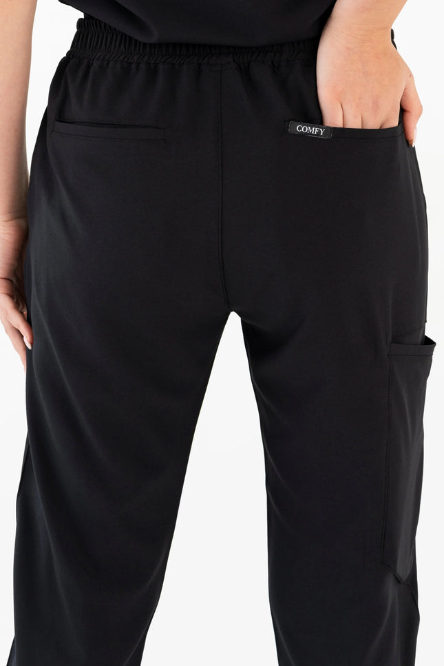 Comfy Master – Julietta Siyah Kadın Kargo Cep Tek Alt Pantolon