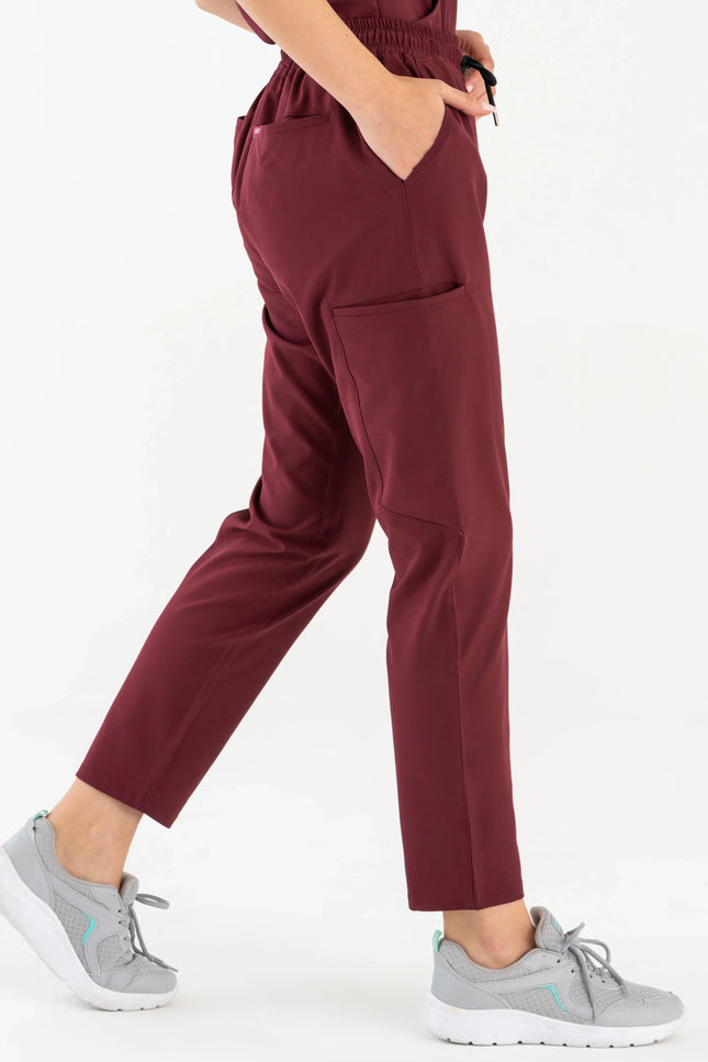 Comfy Master – Juliett Bordo Kadın Kargo Cep Tek Alt Pantolon