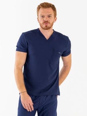 Comfy Master – Rebel Lacivert Erkek V-Yaka Medikal Üniforma Tek Üst - Comfy Master 2025