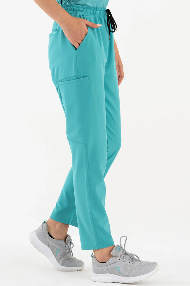 Comfy Master – Juliett Turkuaz Kadın Kargo Cep Tek Alt Pantolon