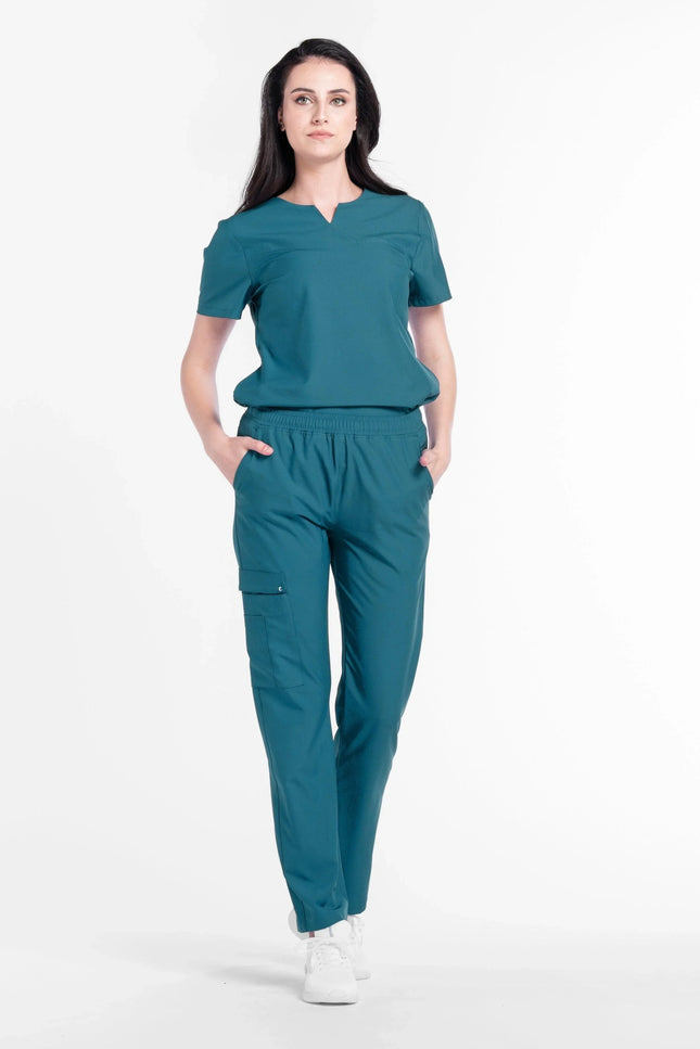 Comfy Master - Harmony Petrol Kadın Kargo Medikal Üniforma Tek Alt - Comfy Master Outlet