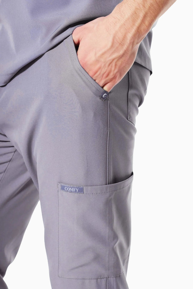 Comfy Master – Cosmo Gri Erkek Tek Kargo Pantolon Medikal Üniforma - Comfy Master