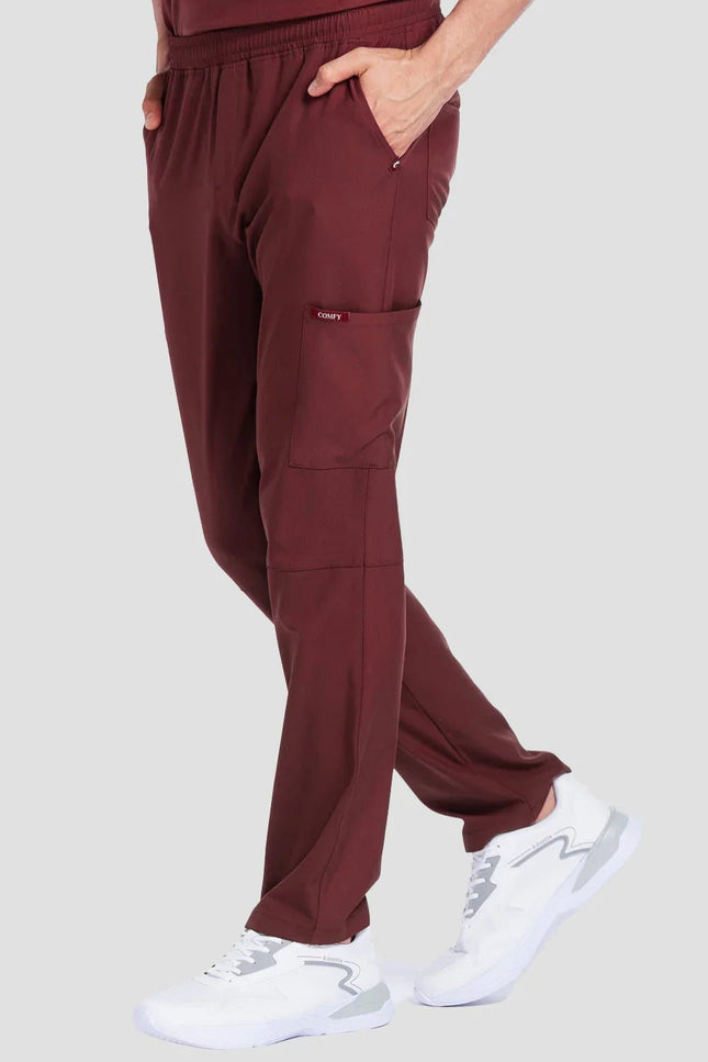 Cosmo Bordo Erkek Tek Kargo Pantolon Medikal Üniforma - Comfy Master