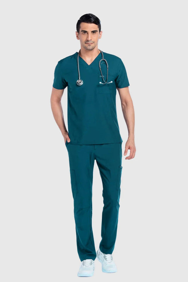Cosmo Petrol Erkek Tek Kargo Pantolon Medikal Üniforma - Comfy Master
