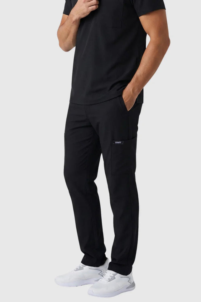 Cosmo Siyah Erkek Tek Kargo Pantolon Medikal Üniforma - Comfy Master
