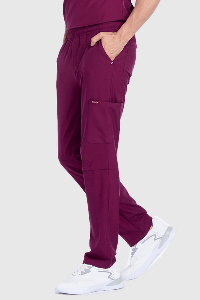 Cosmo Vişne Erkek Tek Kargo Pantolon Medikal Üniforma - Comfy Master