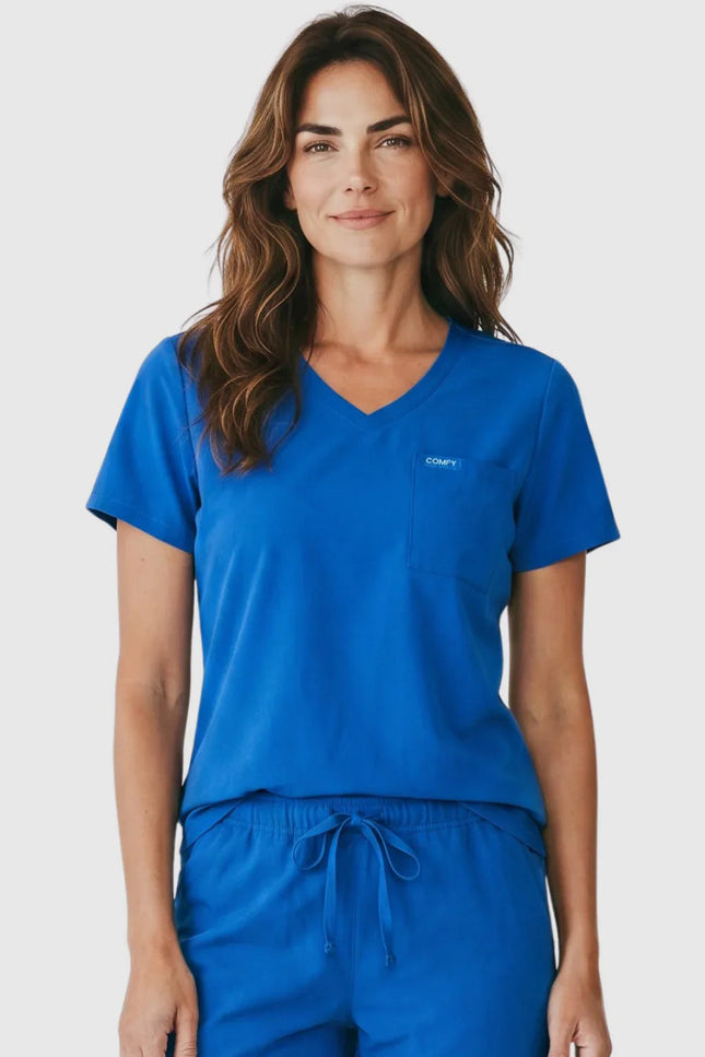 Euphoria Damla Yaka Kadın Tek Üst Saks Mavi - Comfy Master