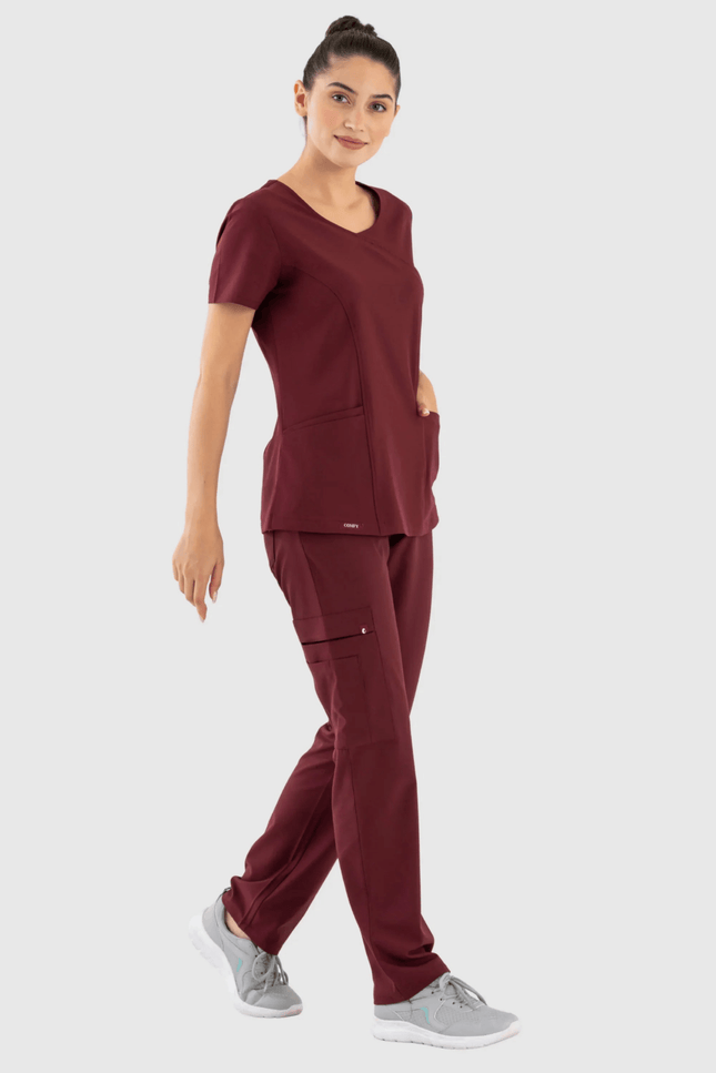 Harmony Bordo Kadın Kargo Medikal Üniforma Tek Alt - Comfy Master