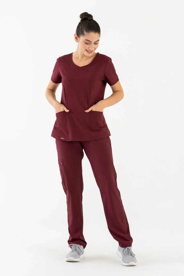 Comfy Master - Harmony Bordo Kadın Kargo Medikal Üniforma Tek Alt - Comfy Master Outlet