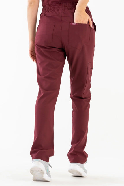 Comfy Master - Harmony Bordo Kadın Kargo Medikal Üniforma Tek Alt - Comfy Master Outlet