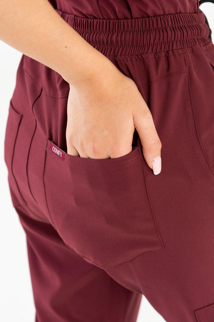 Comfy Master - Harmony Bordo Kadın Kargo Medikal Üniforma Tek Alt - Comfy Master Outlet