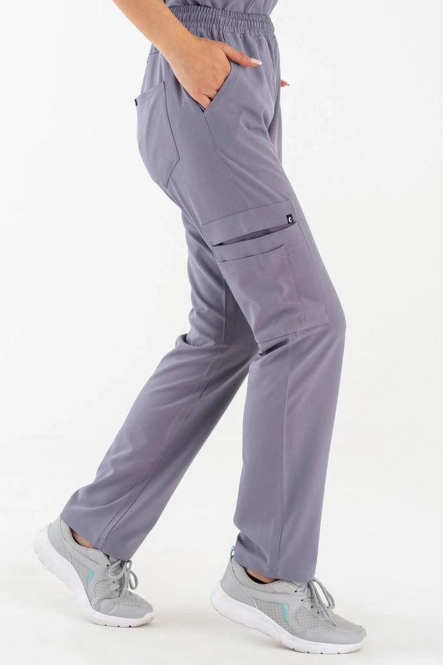Comfy Master - Harmony Gri Kadın Kargo Medikal Üniforma Tek Alt - Comfy Master Outlet