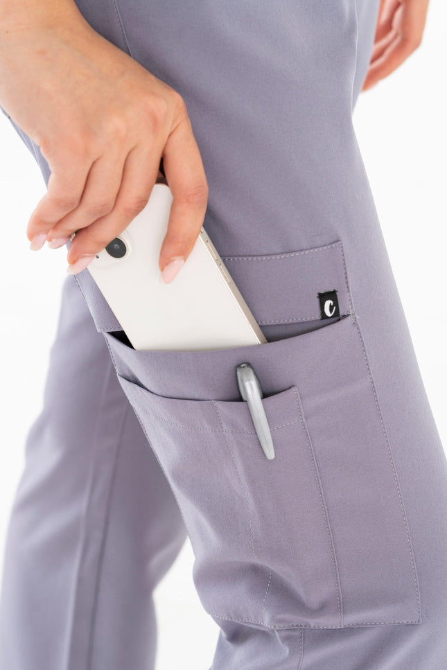Comfy Master - Harmony Gri Kadın Kargo Medikal Üniforma Tek Alt - Comfy Master Outlet