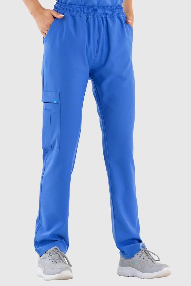 Harmony Saks Mavi Kadın Kargo Medikal Üniforma Tek Alt - Comfy Master