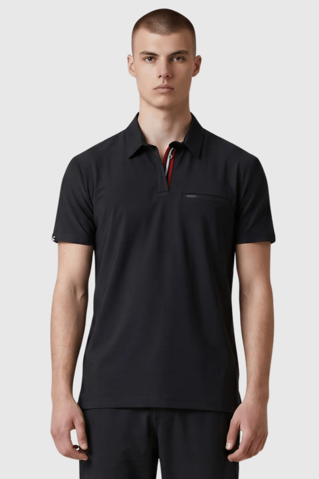 Matt Erkek Siyah Erkek Medikal Üniforma Tek Üst - Comfy Master