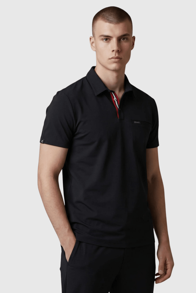 Matt Erkek Siyah Erkek Medikal Üniforma Tek Üst - Comfy Master