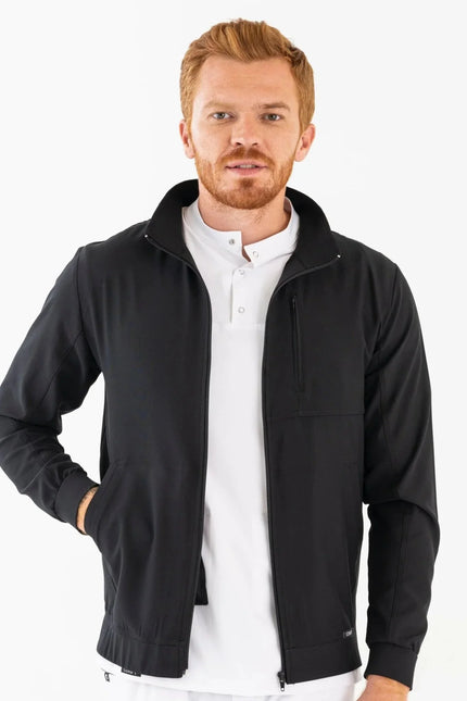 Matthew Siyah Erkek Medikal Fermuarlı Ceket - Comfy Master