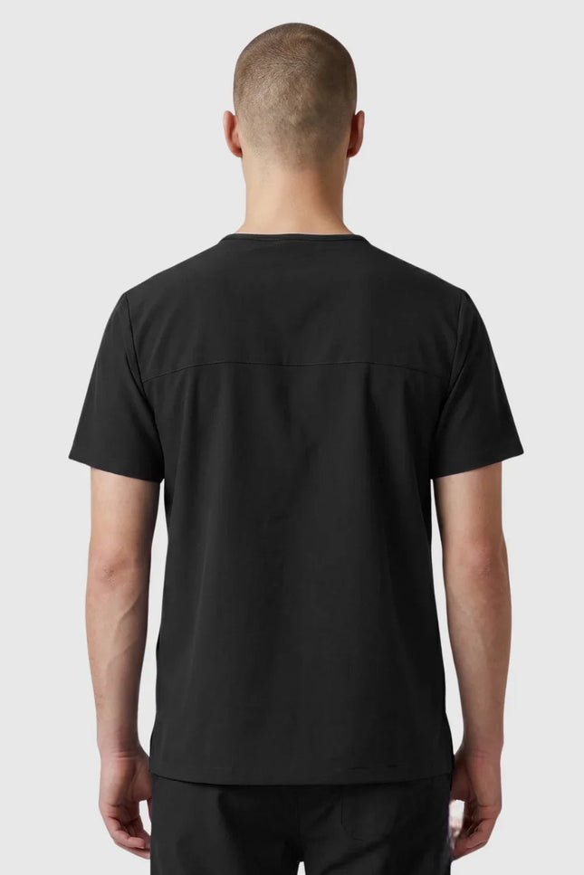 Rebel Siyah Erkek V - Yaka Medikal Üniforma Tek Üst - Comfy Master