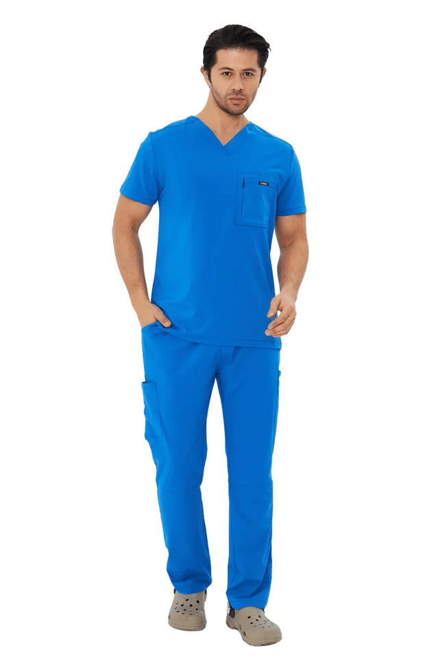 Comfy Master – Rebel Saks Erkek V-Yaka Medikal Üniforma Tek Üst