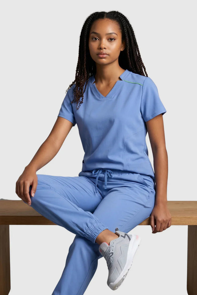 Victoria Açık Mavi Kadın Medikal Üniforma Tek Üst - Comfy Master