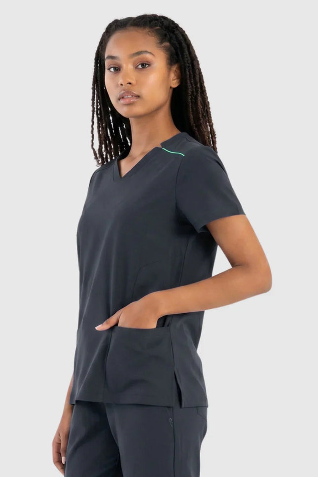 Victoria Antrasit Kadın Medikal Üniforma Tek Üst - Comfy Master