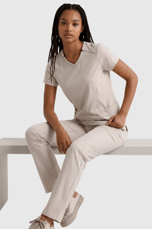 Victoria Bej Kadın Medikal Üniforma Tek Üst - Comfy Master