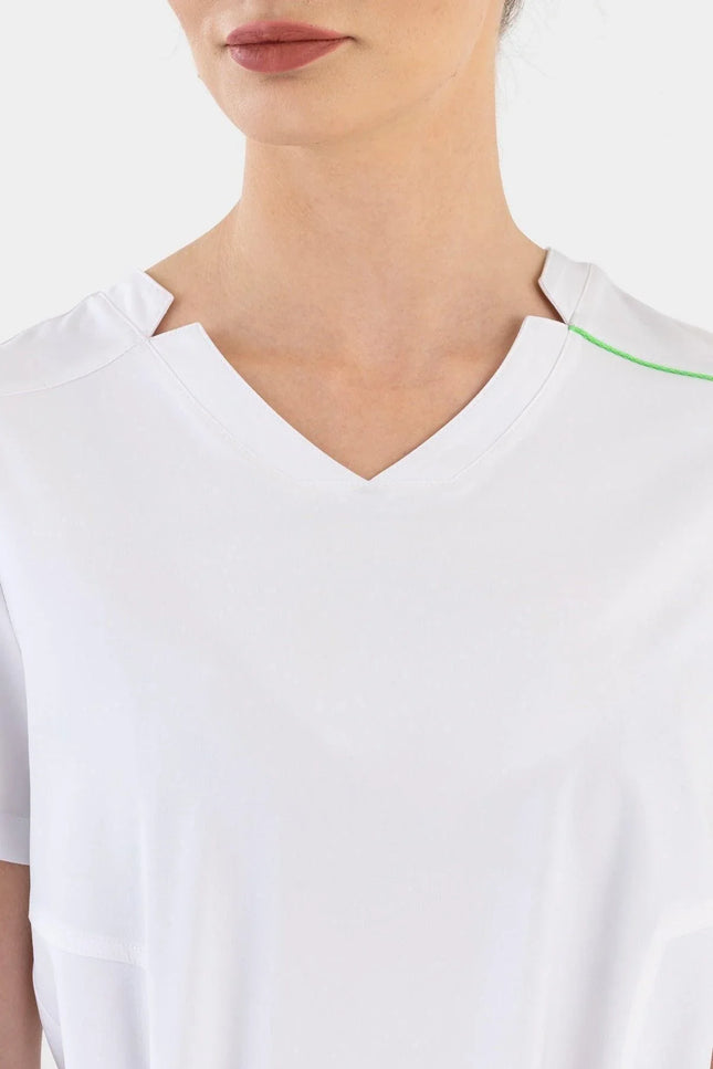 Comfy Master – Victoria Beyaz Kadın Medikal Üniforma Tek Üst - Comfy Master Outlet
