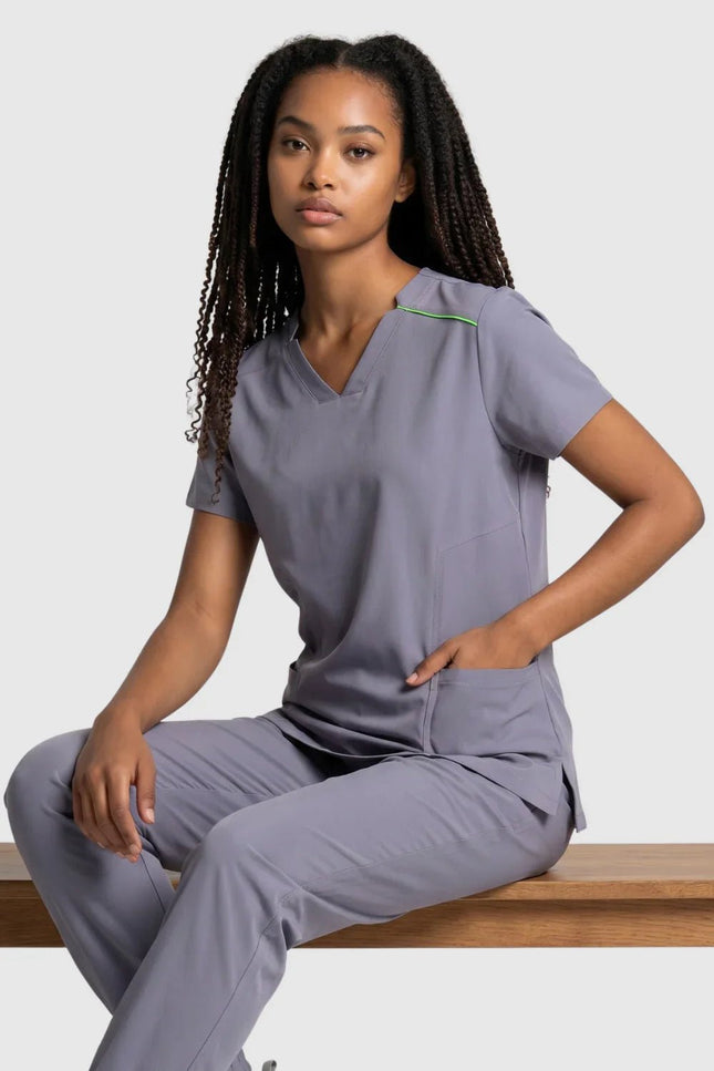 Victoria Gri Kadın Medikal Üniforma Tek Üst - Comfy Master