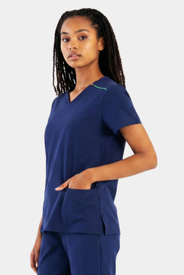 Victoria Lacivert Kadın Medikal Üniforma Tek Üst - Comfy Master