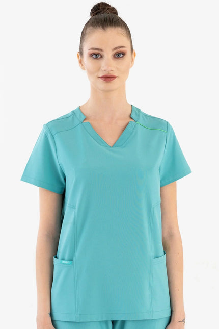 Comfy Master – Victoria Turkuaz Kadın Medikal Üniforma Tek Üst - Comfy Master Outlet